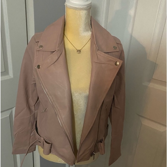 New Blush Moto Style Jacket - Picture 5 of 8